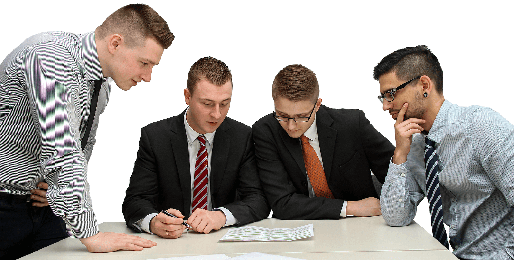 Picture of corporate employees pretending to work.